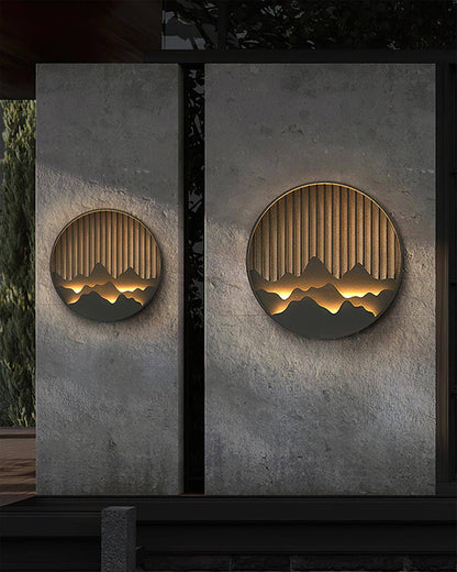 Rustic Outdoor LED Wall Lamp with Nature Design