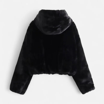 Women's Oversized Plush Faux Fur Hooded Coat