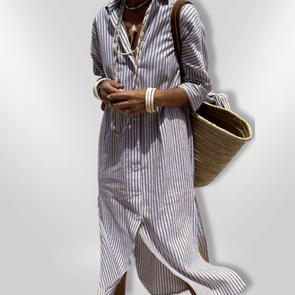 Summer | Striped shirt dress