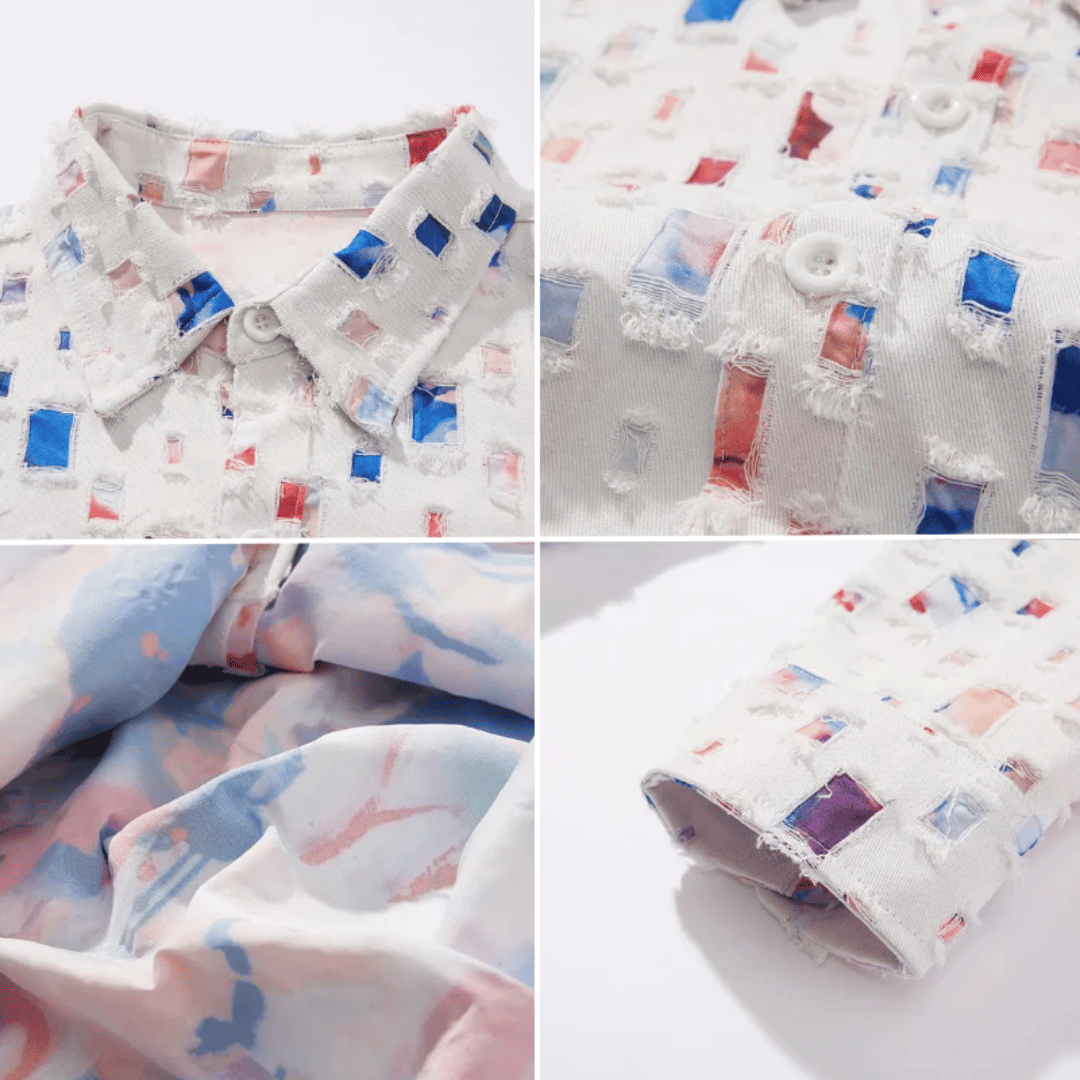 Alessandro | Denim Frayed Shirt