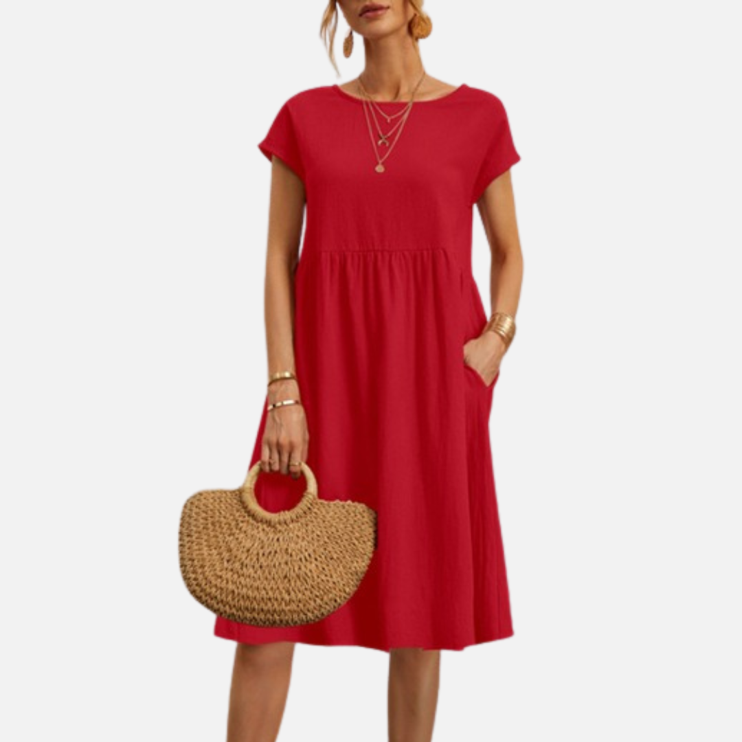 Women’s Linen Dress Short Sleeve