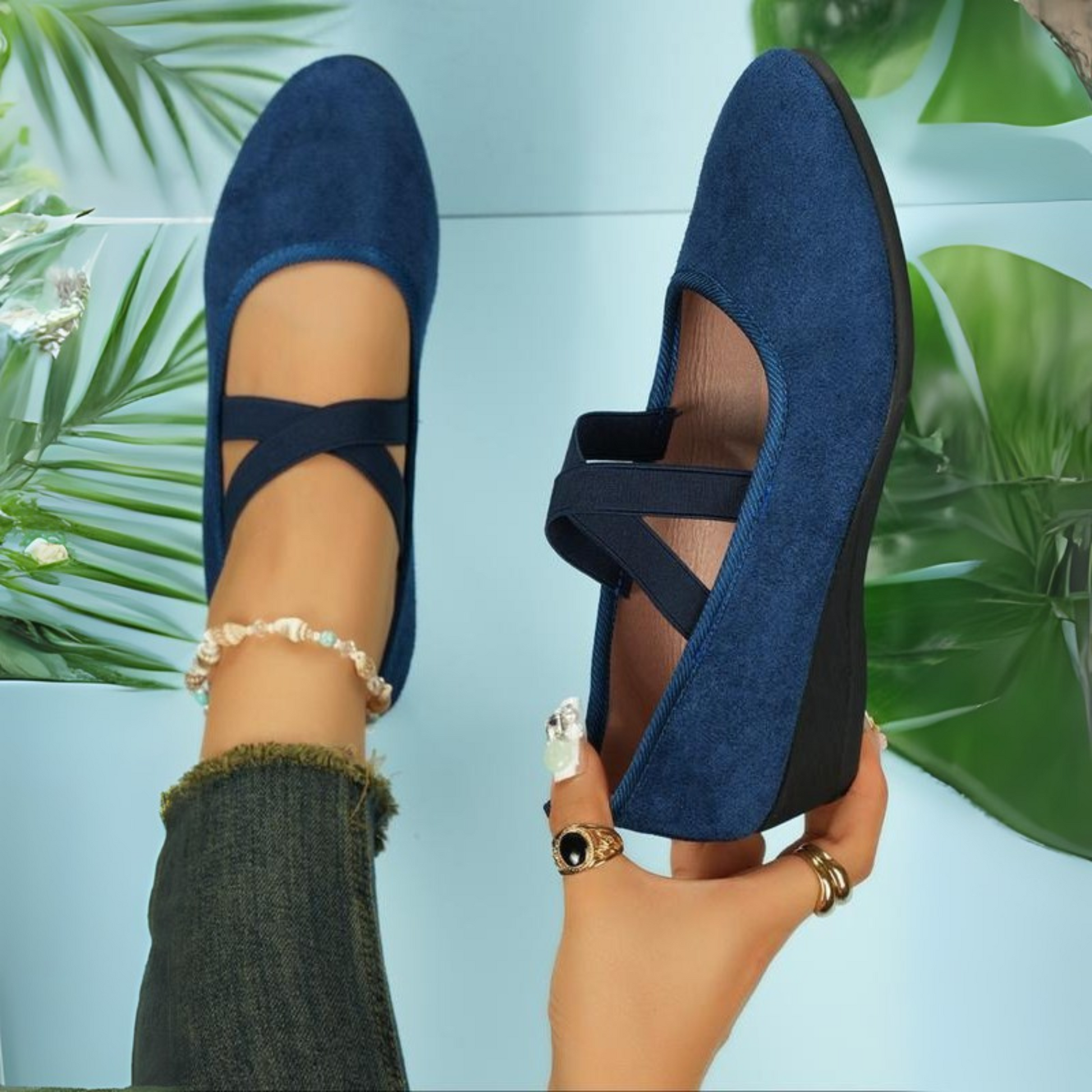 Emmi | Women's Low Heel Slip On Comfort Shoes - Luxivelle