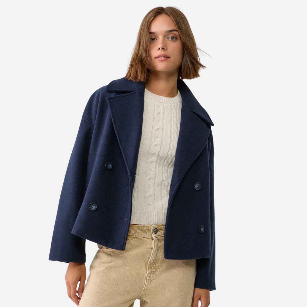 Women's Elegant Short Double-Breasted Jacket
