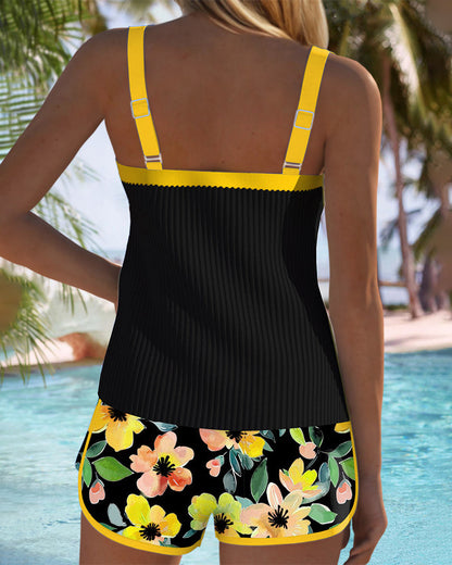 Classic Two Piece Swimsuit Tankini Set