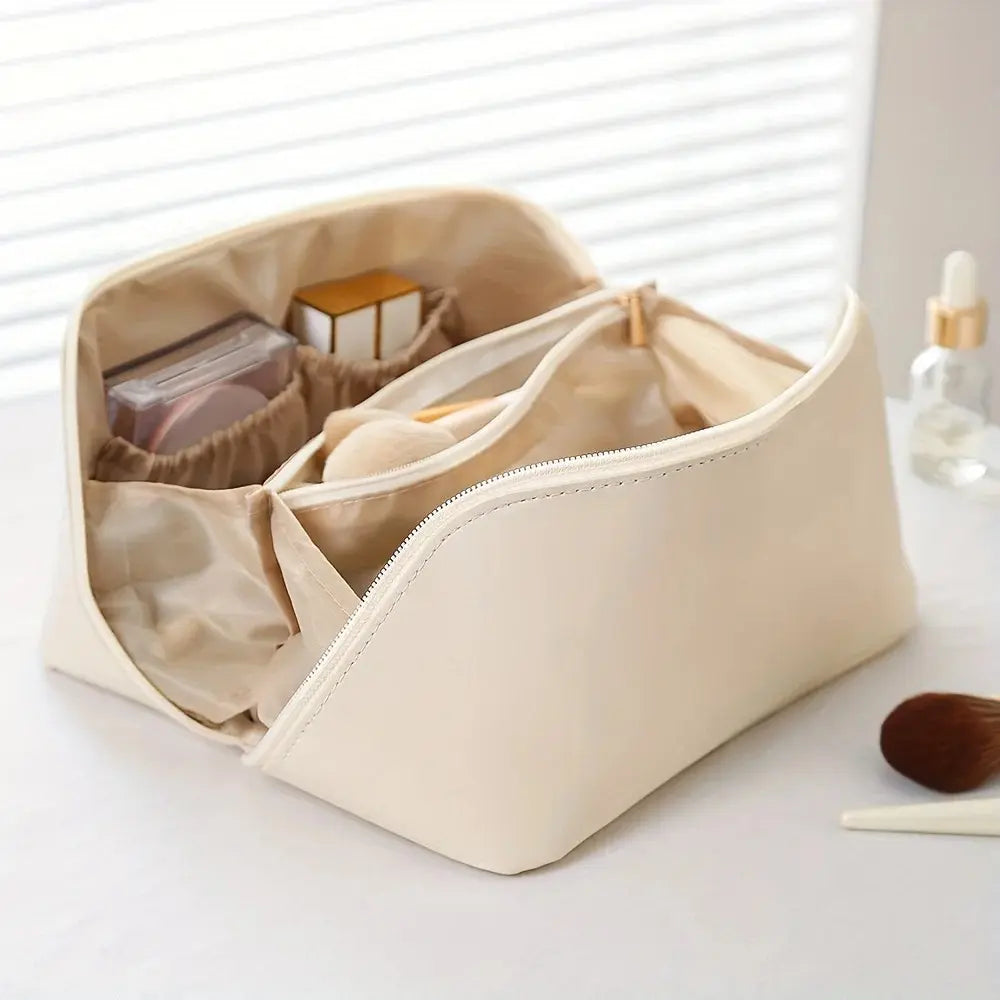 Premium Travel Makeup Case - Compact Cosmetic Organizer - Luxivelle