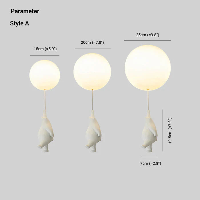 Cute Bear Nursery Pendant Light