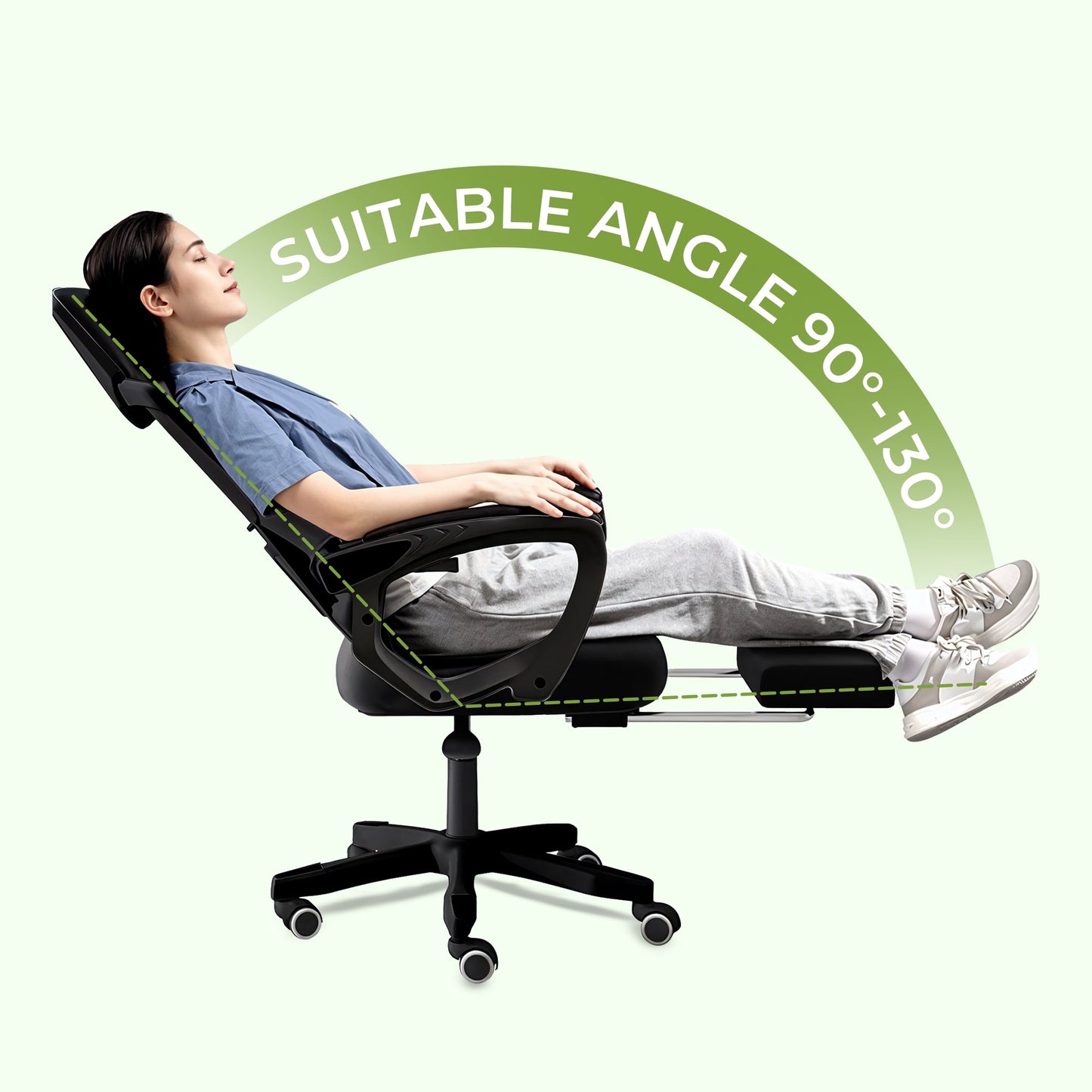 Ergonomic Mesh Desk Chair with Headrest