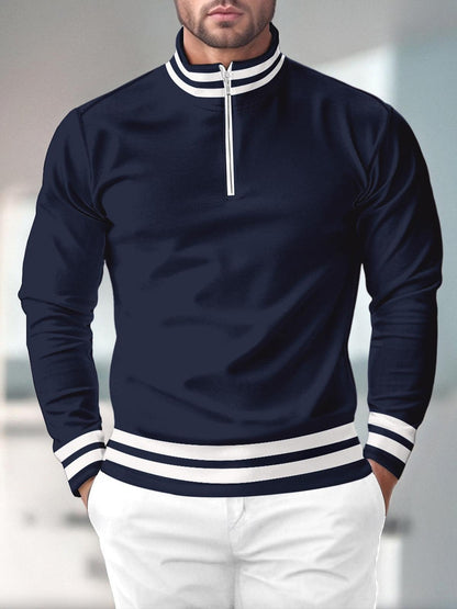 Casual Marine Mens Quarter Zip Golf Shirt UPF50