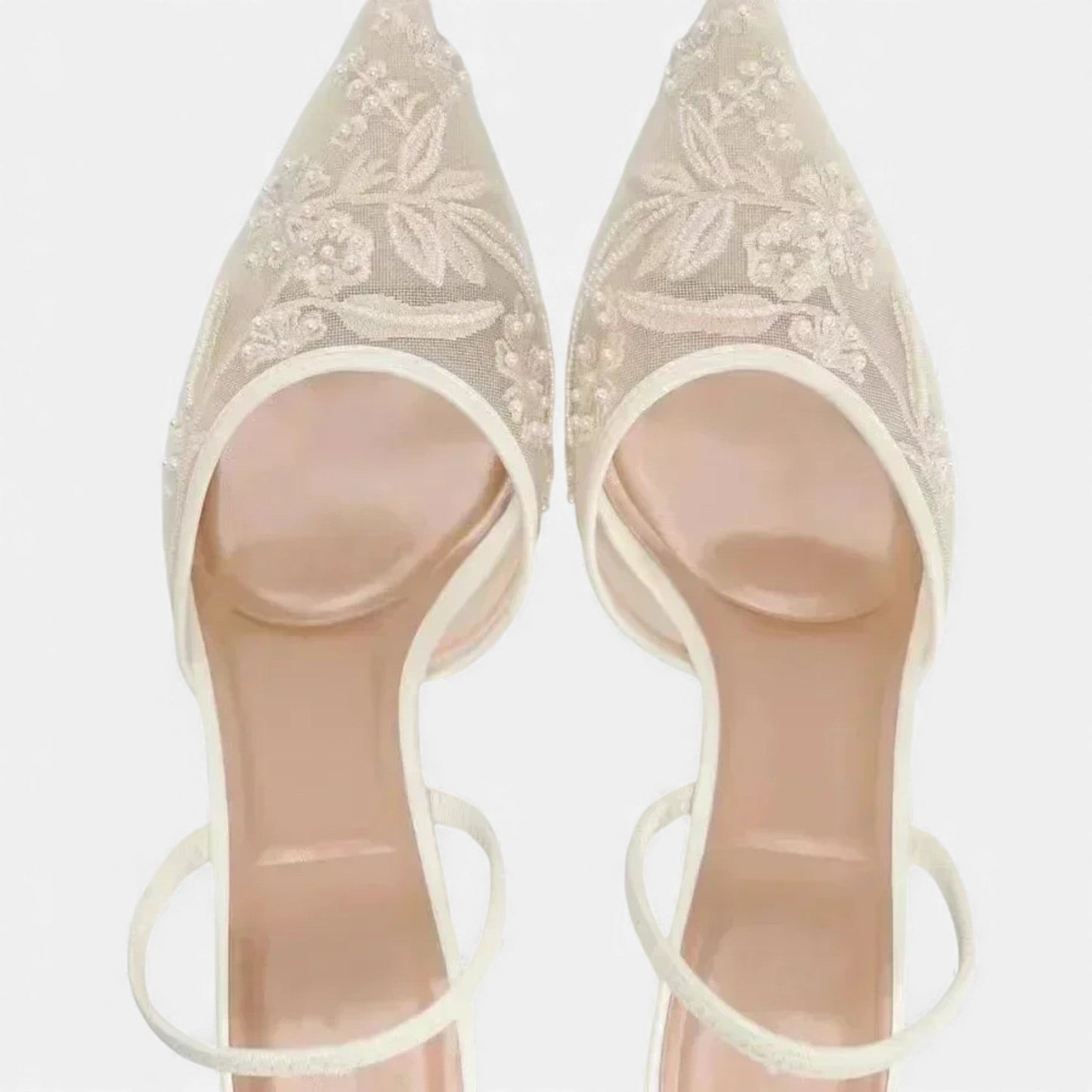 Ladies Elegant Lace High Heel Shoes