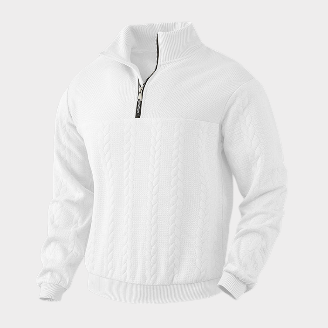 Luxury Quarter Zip Fleece Sweater