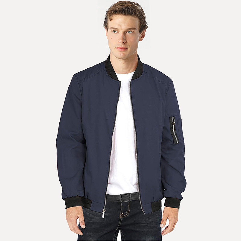 Men's Classic Zip-Up Flight Jacket