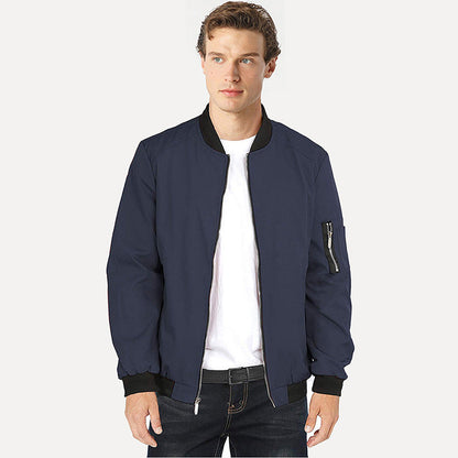 Men's Classic Zip-Up Flight Jacket