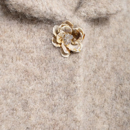 Ladies' Pretty Flower Knit Cardigan Sweater
