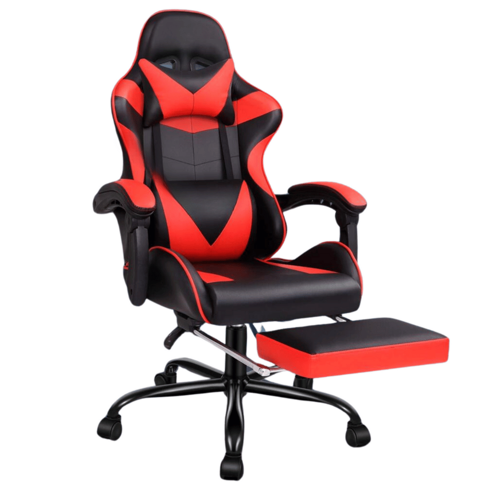 Ergonomic Gaming Chair with Massage and Footrest