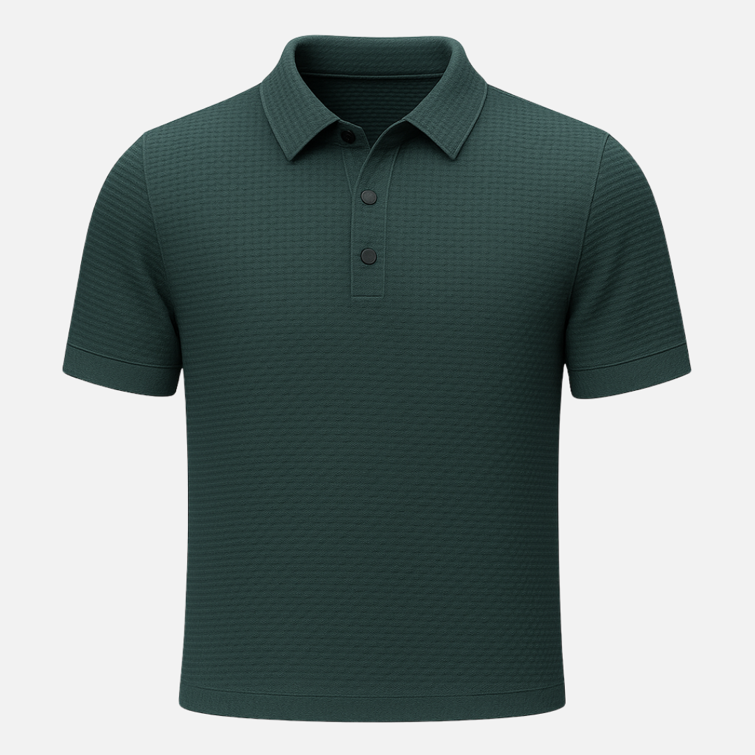 Men’s Waffle Short Sleeve Polo Shirt
