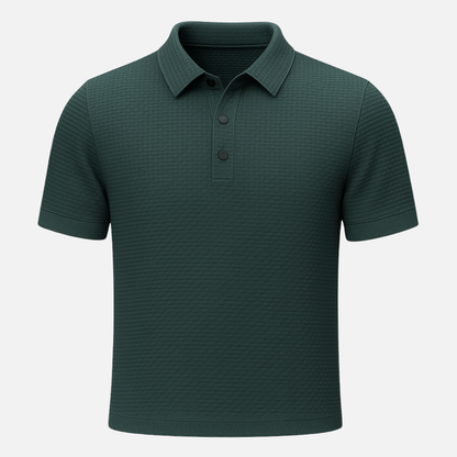 Men’s Waffle Short Sleeve Polo Shirt