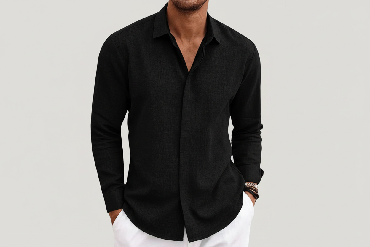 Relaxed Fit Men's Casual Button Down Shirt