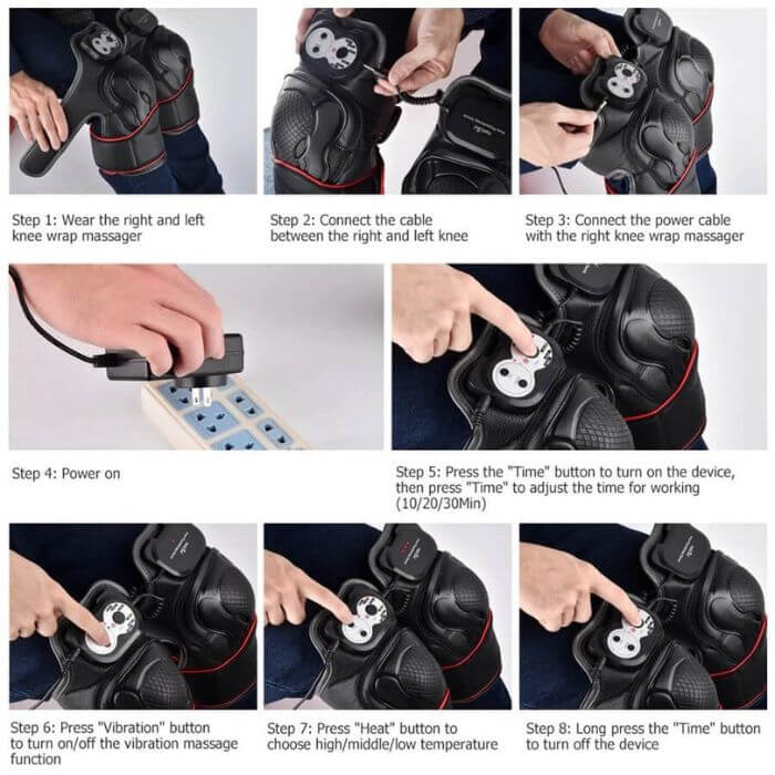 Heated Knee Support Wrap for Pain Relief and Recovery
