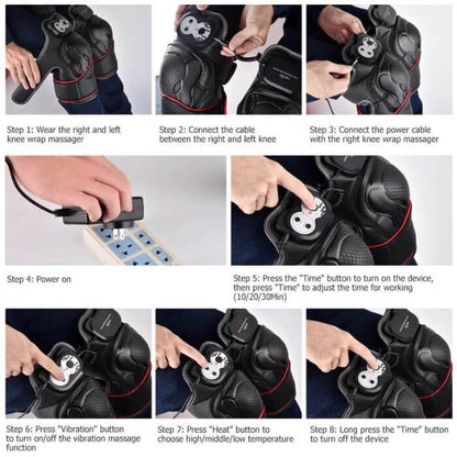 Heated Knee Support Wrap for Pain Relief and Recovery