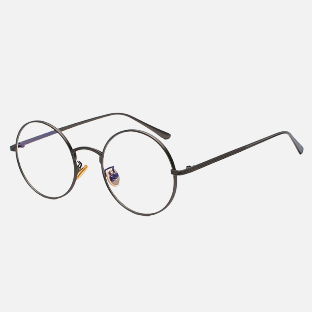 Unisex Round Retro Sunglasses - Vintage Circle Metal Frame Sun Glasses