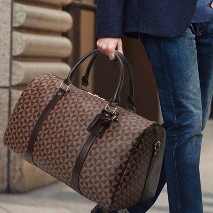 Luxury Leather Men Women Duffle Travel Bag