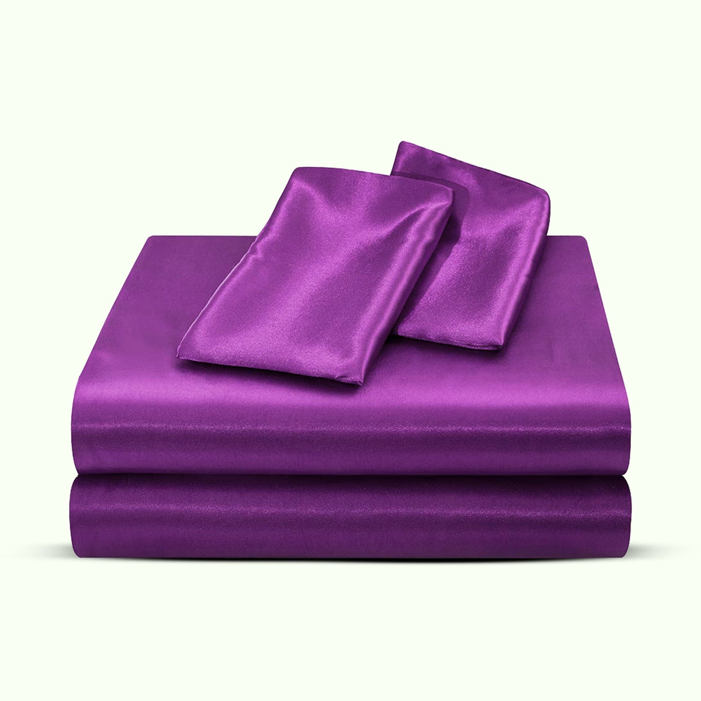 Soft Satin Bed Sheets - Full Size Sheet Set with Extra Deep Pockets