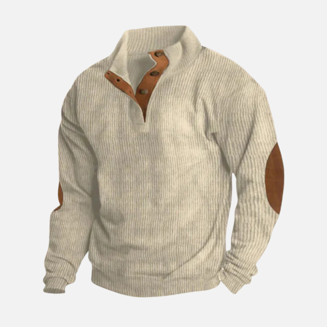 Angus | Men's Ribbed Button Sweater