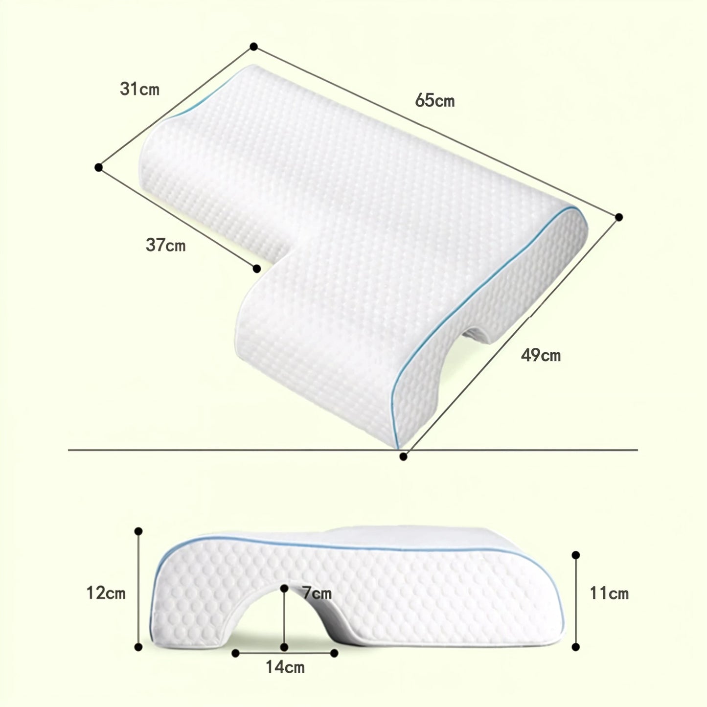 Contour Pillow for Sleeping - Soft Support Pillow