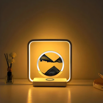 Colorful 3D LED Table Lamp with Moving Sand Design - Luxivelle
