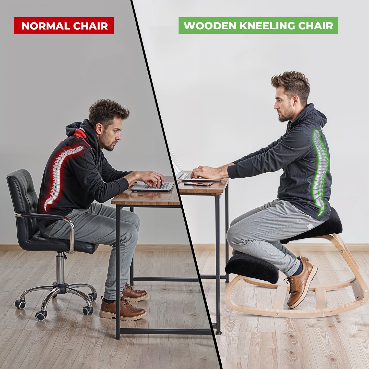Comfortable Wooden Kneeling Seat