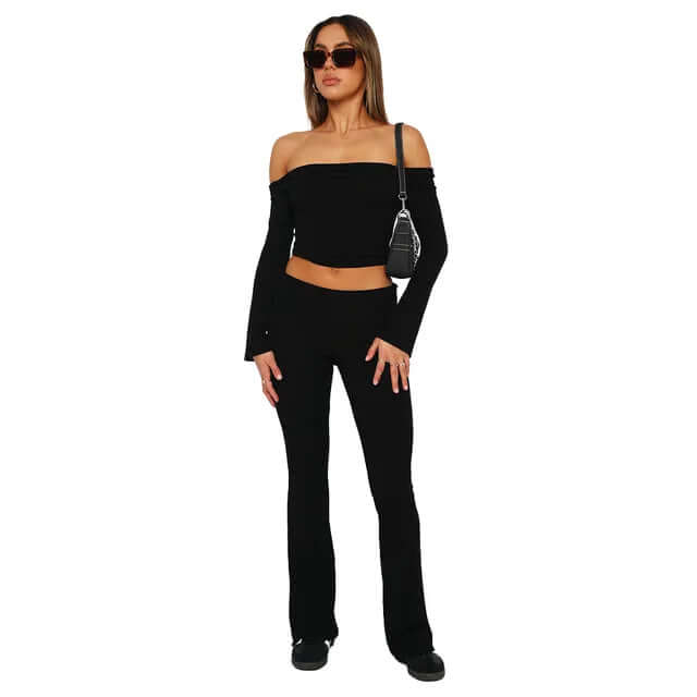 Womens Comfort Fit Wide Leg Pants