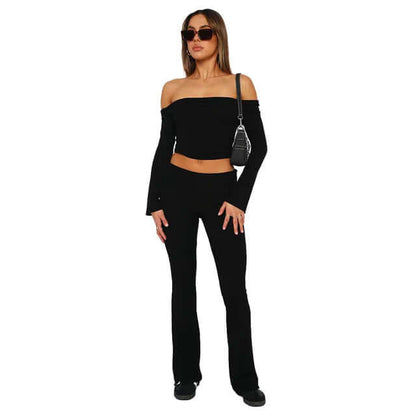 Womens Comfort Fit Wide Leg Pants