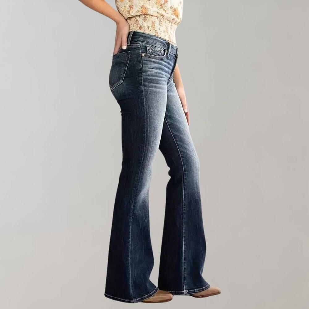 Women's High Waist Skinny Comfort Flare Jeans