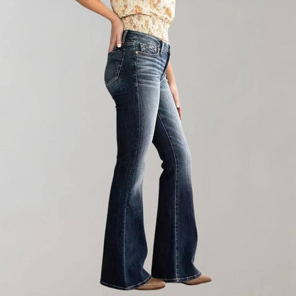 Women's High Waist Skinny Comfort Flare Jeans