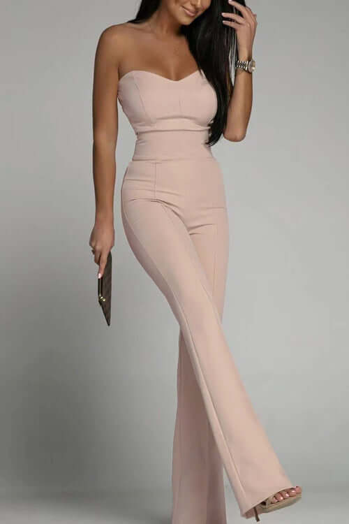 Sleeveless Wide Leg Party Jumpsuit - Luxivelle
