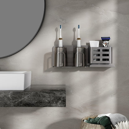 Sleek Wall Mount Toothbrush Holder with Drainage Slots