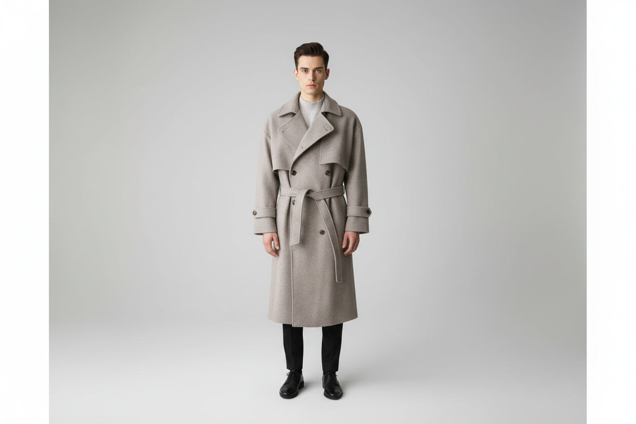 Warm Mens Heavy Parka Coat (Grey) - Luxivelle