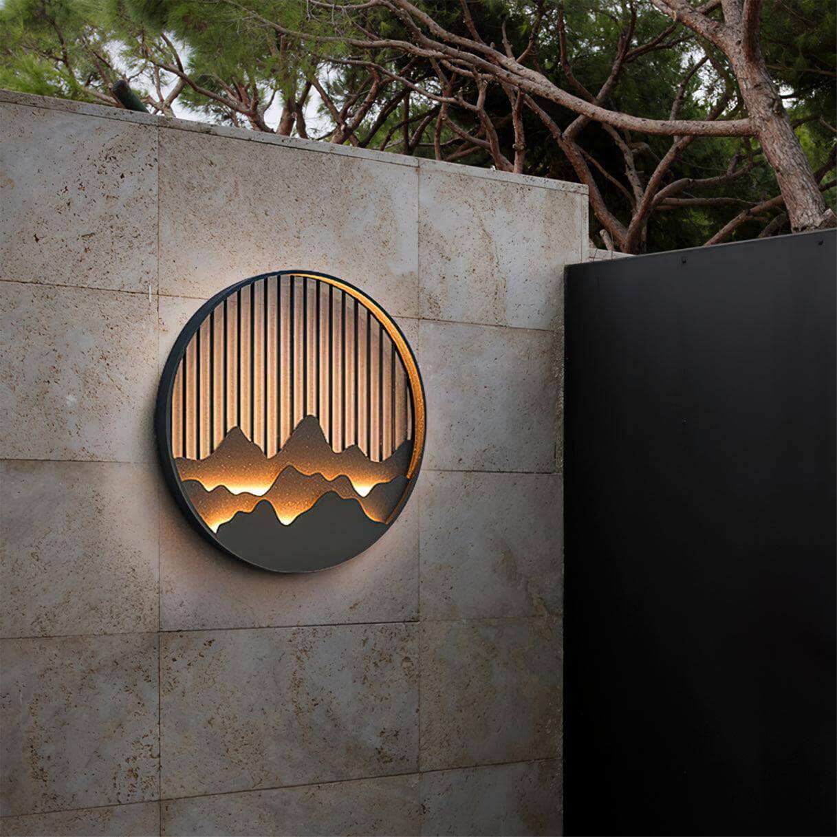 Rustic Outdoor LED Wall Lamp with Nature Design