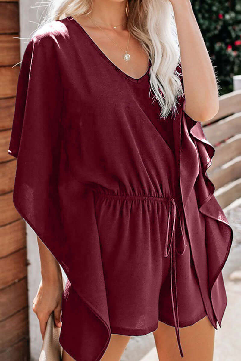 Relaxed Fit V-Neck Jumpsuit for Women