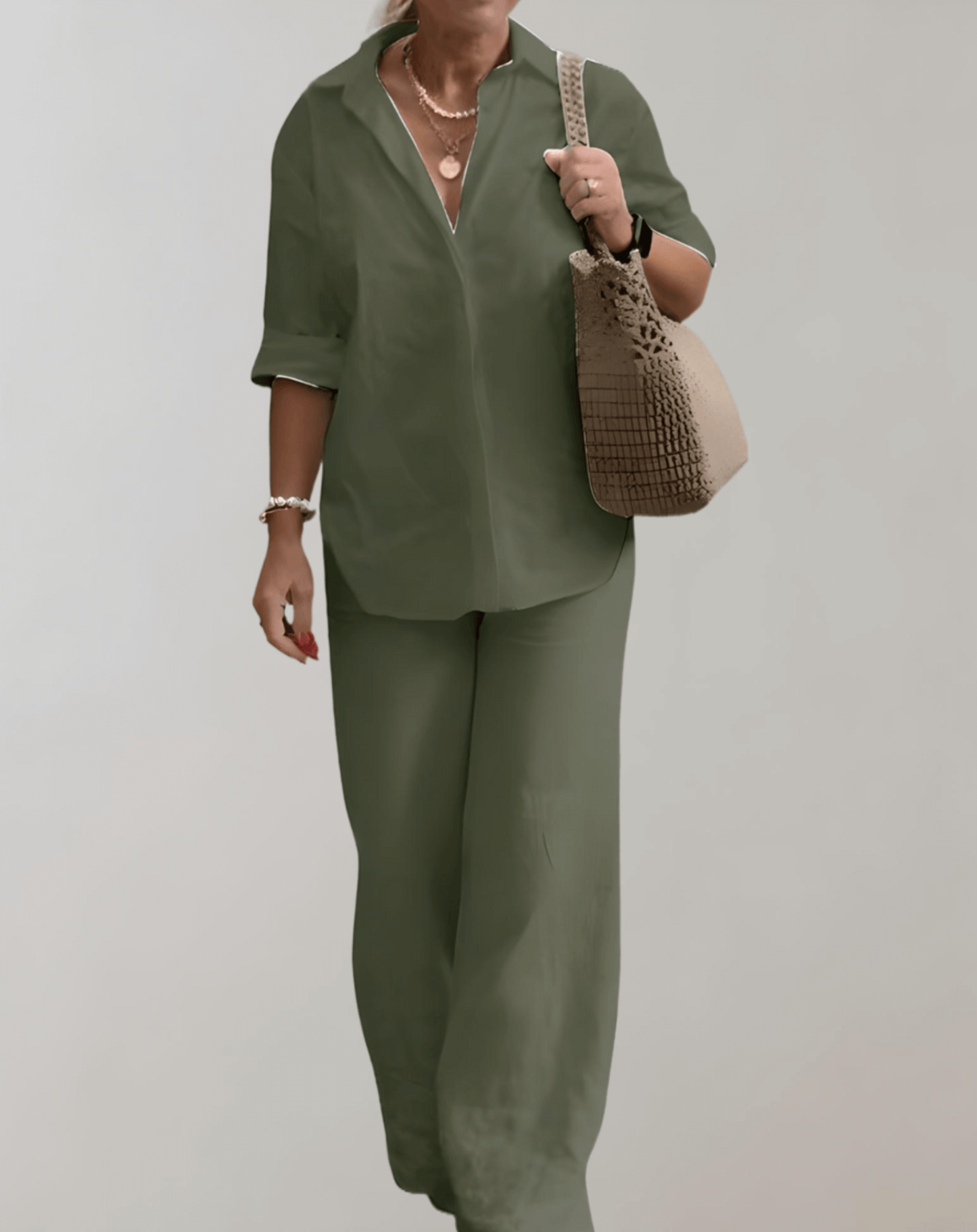 Ladies Matching 2-Piece Outfit Set