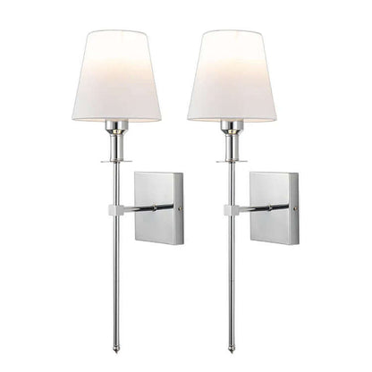 Compact Battery Powered LED Wall Lamps (2 Pack)