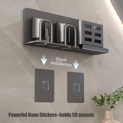 Sleek Wall Mount Toothbrush Holder with Drainage Slots