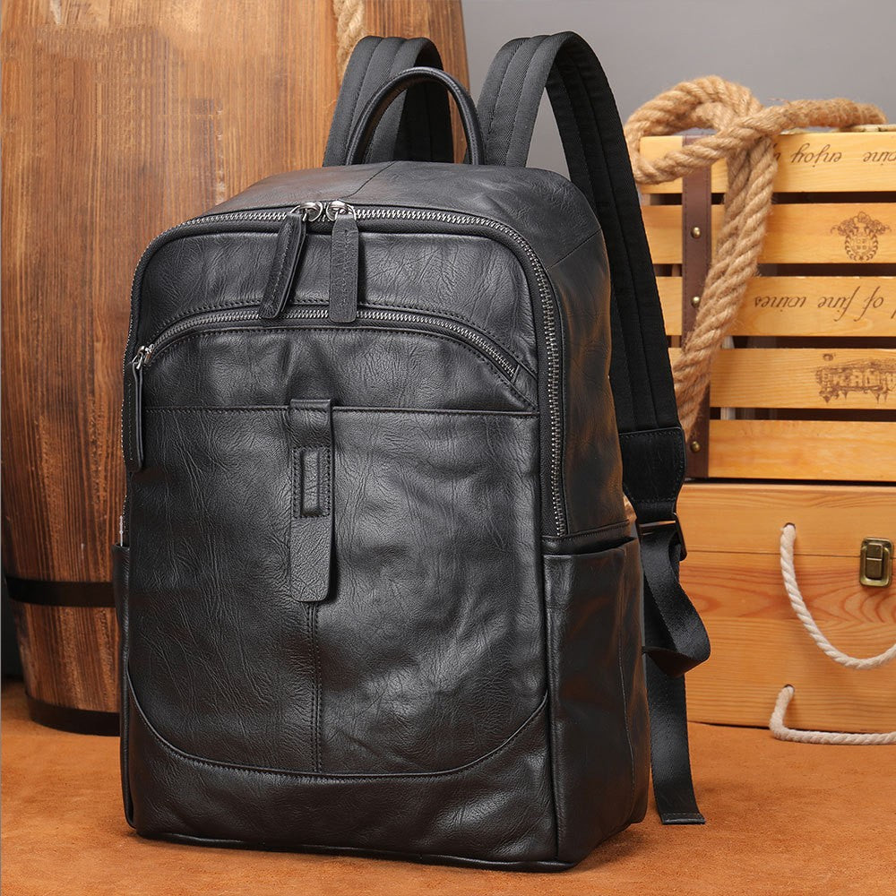 Premium Travel Leather Laptop Backpack - Luxivelle