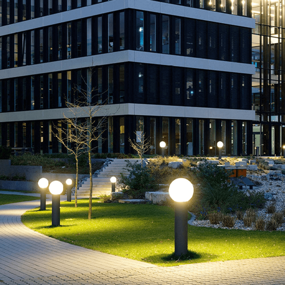 Contemporary Solar Garden Pathway Sphere Light