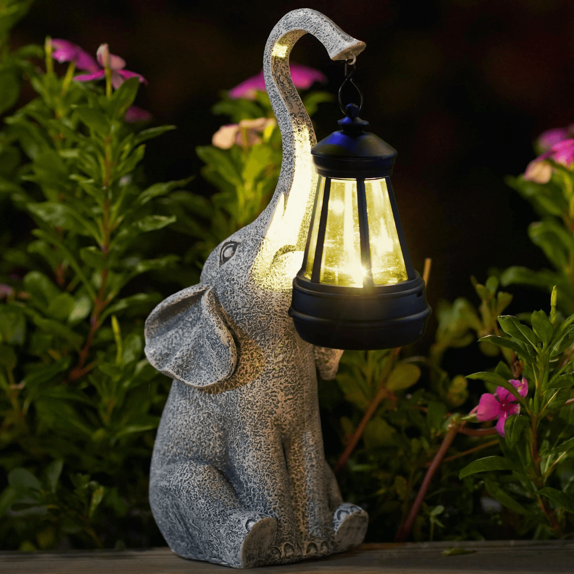 Outdoor Elephant Solar Powered Yard Light - Luxivelle