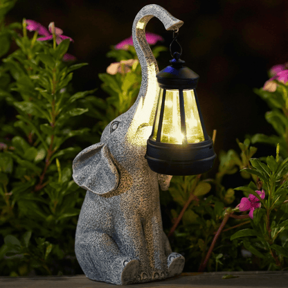 Outdoor Elephant Solar Powered Yard Light - Luxivelle