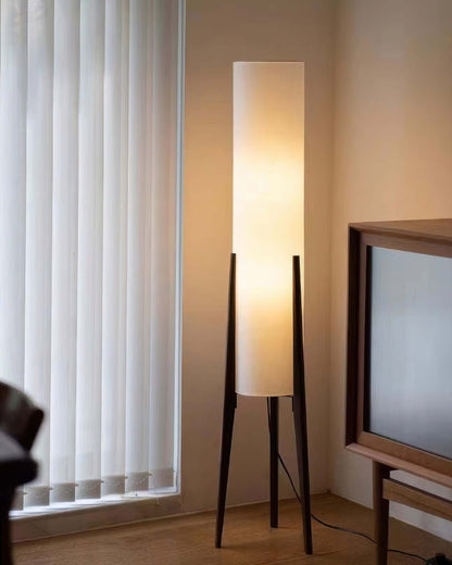 Natural Wooden Table Lamp with Linen Shade