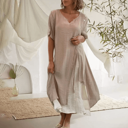 Chic Floral Knee Length Dress