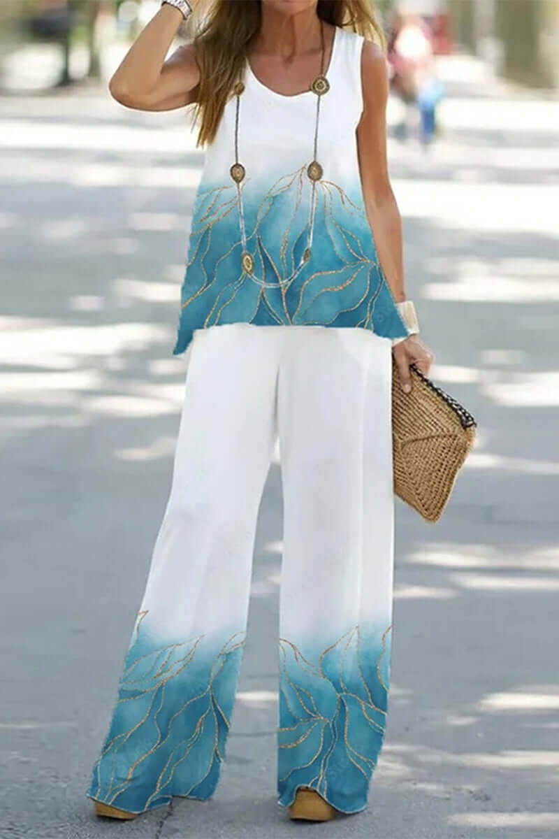 Colorful Patchwork 2 Piece Outfit Set