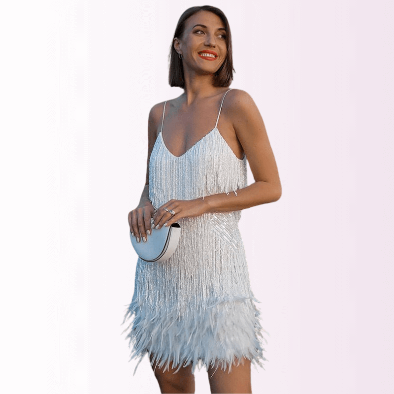 Glittering Long Evening Gown